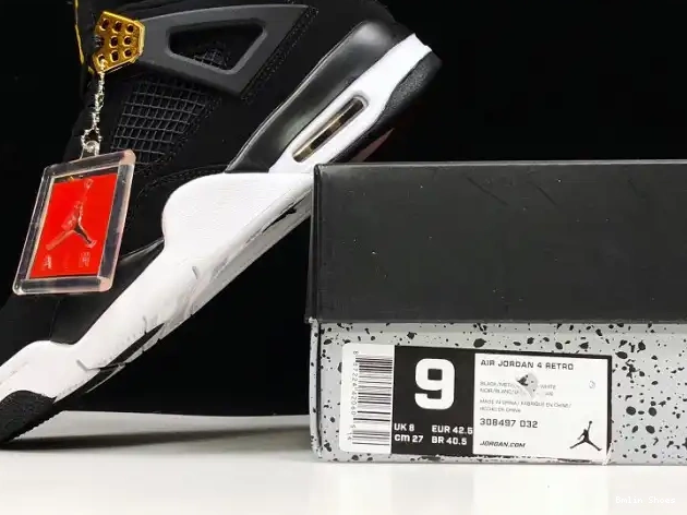 Bmlin Shoes Metallic Royalty Jordan 4 Air 308497-032 Gold-White Black 0625